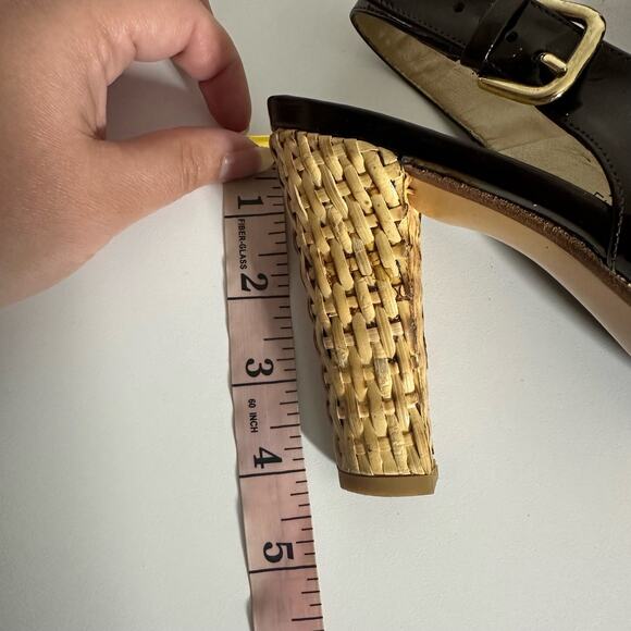 Stuart Weitzman Women's Woven Open Square Toe Ankle Strap Heels Size 9.5 - Picture 12 of 12